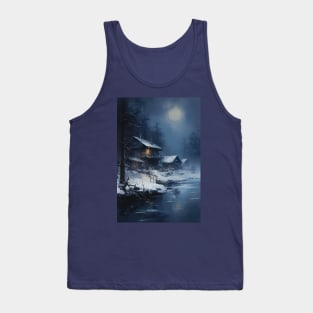 Copy of cozy winter nights - cabin by the lake - 3 Tank Top